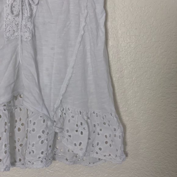 Free People | White eyelet loose boho festival tank top blouse size extr… - Picture 3 of 8
